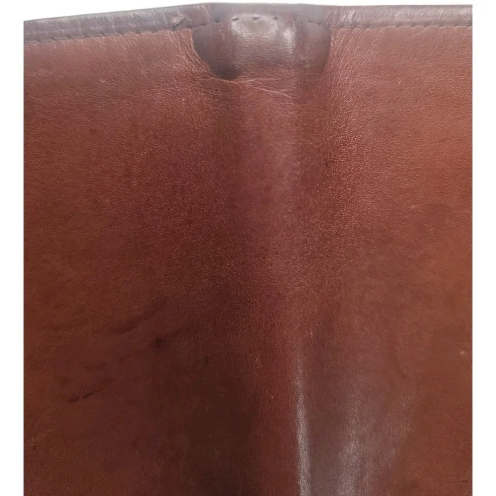 Vintage 1960s Brown Glove Cowhide Travel Wallet Passport Document Organizer